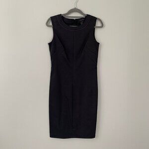 Pink Tartan black sleeveless fitted knee length gold exposed zipper dress